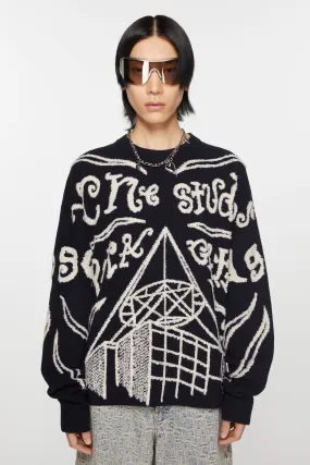 Jacquard logo jumper