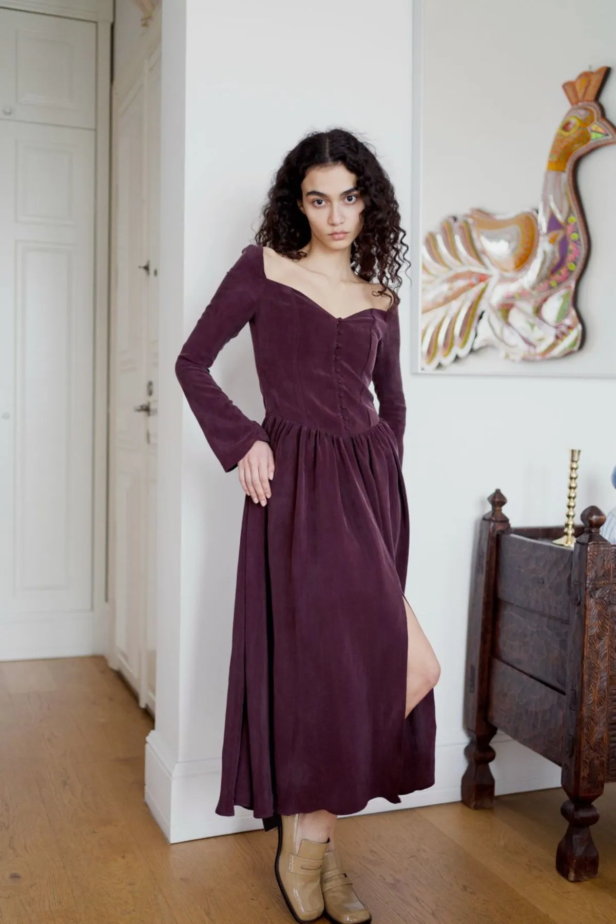 Jessa Dress - Burgundy