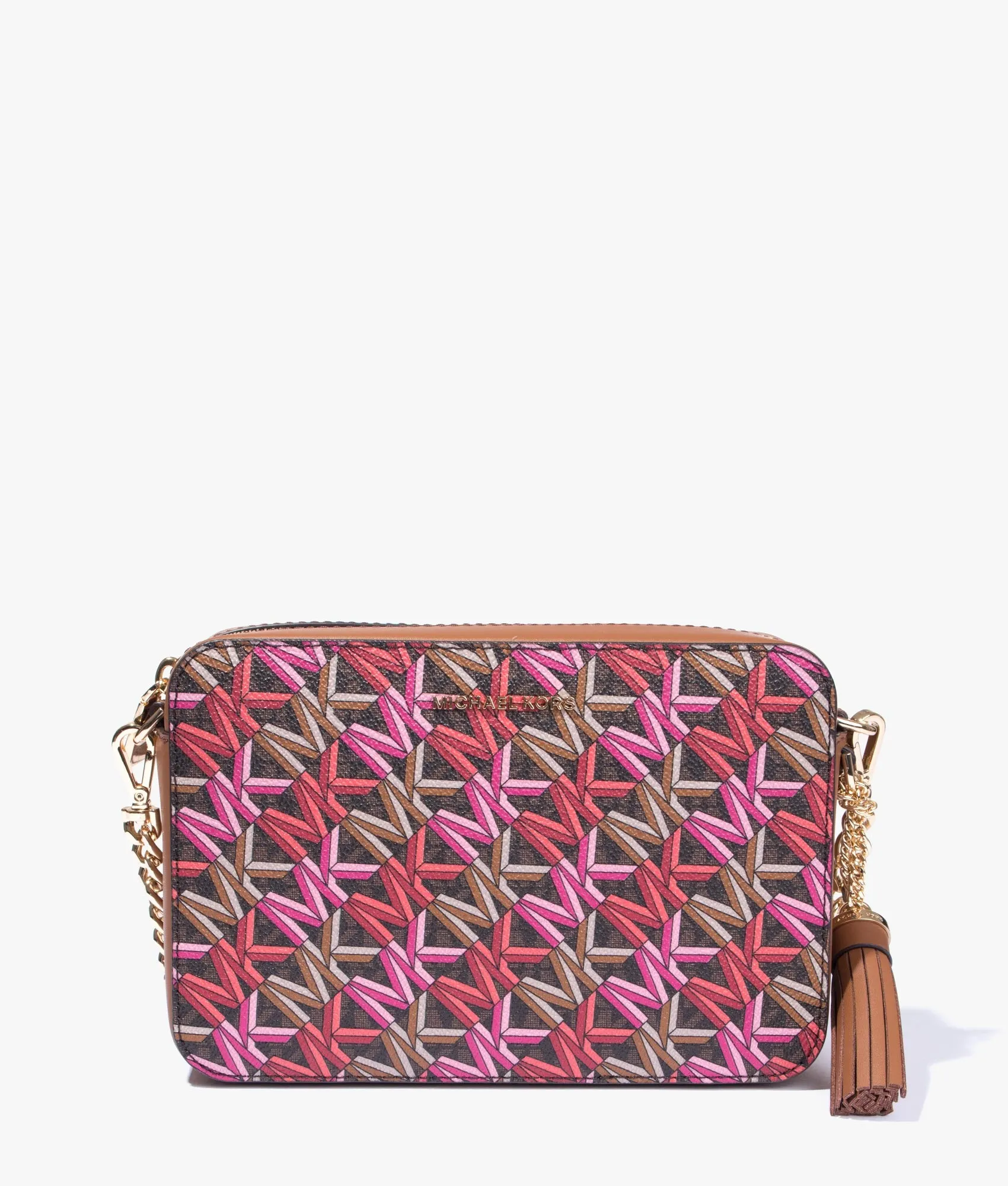 Jet set logo print camera bag