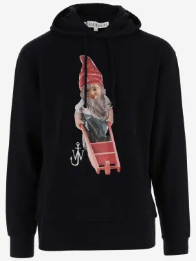 J.W. Anderson    Jw Anderson Cotton Hoodie With Graphic Print And Logo