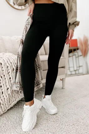 Keeping Calm High Rise Leggings (Black)