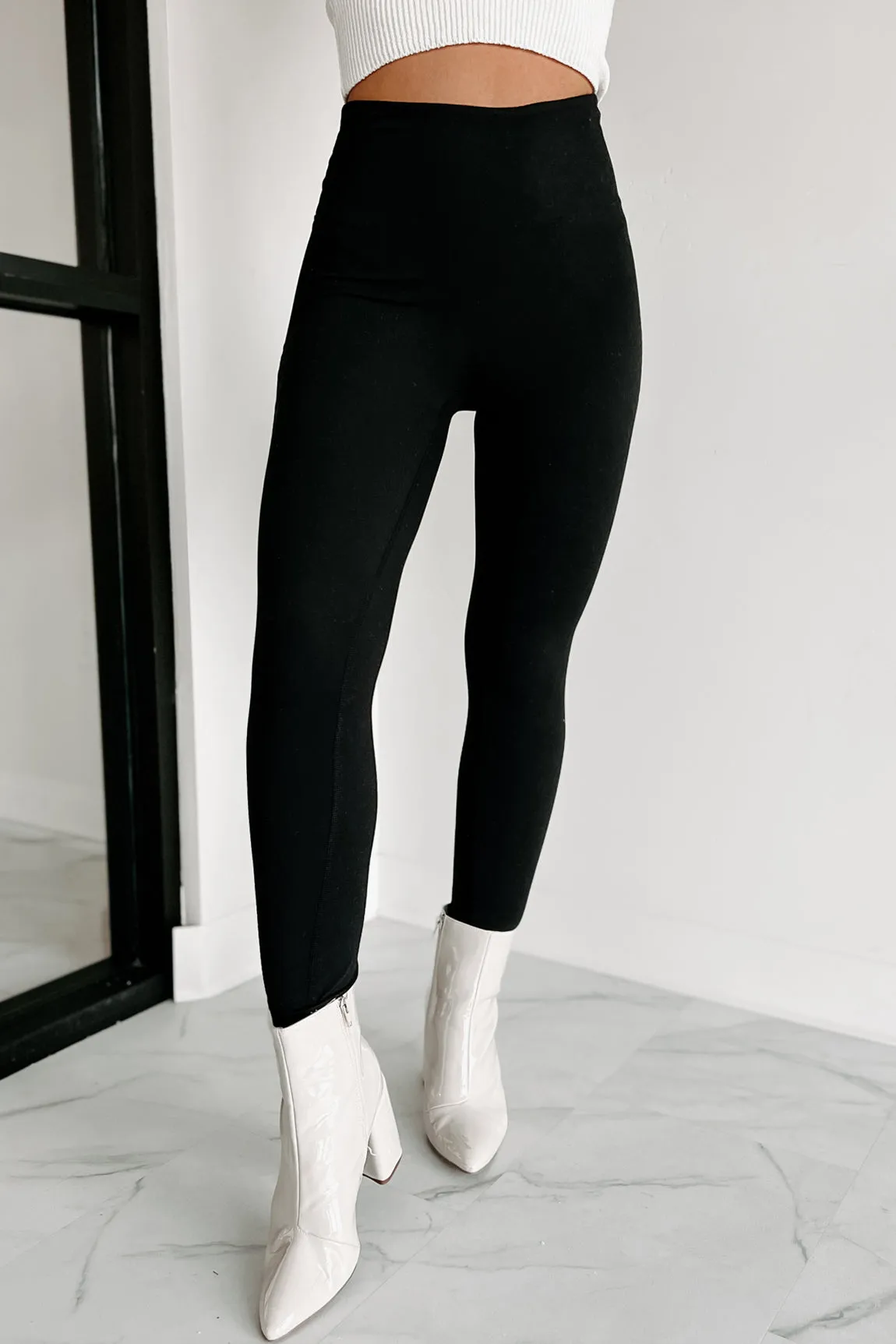 Keeping Calm High Rise Leggings (Black)