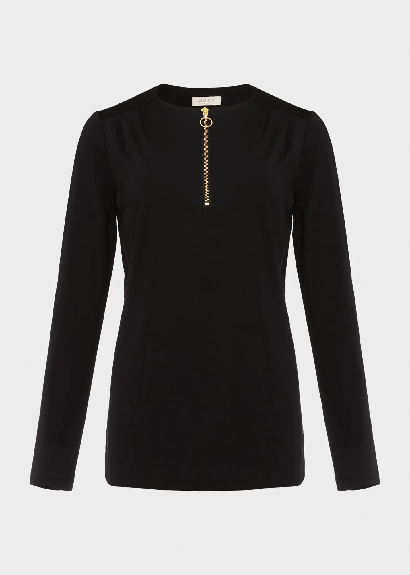 Kelsey Zip Neck Tunic Top 