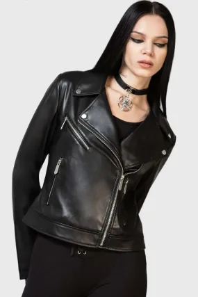 Killstar - Night Wrath Biker Jacket made of faux leather | Dark Ages