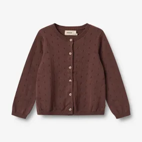 Knit Cardigan Maia - eggplant