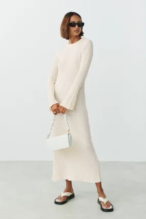 Knitted rib dress