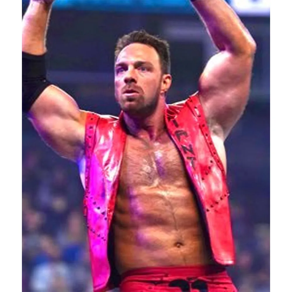 LA Knight Red Leather Vest