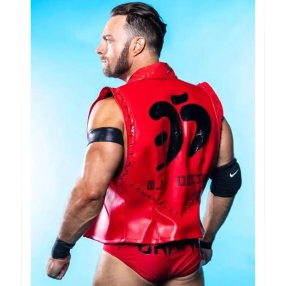 LA Knight Red Leather Vest