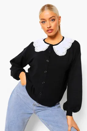 Lace Collar Cardigan