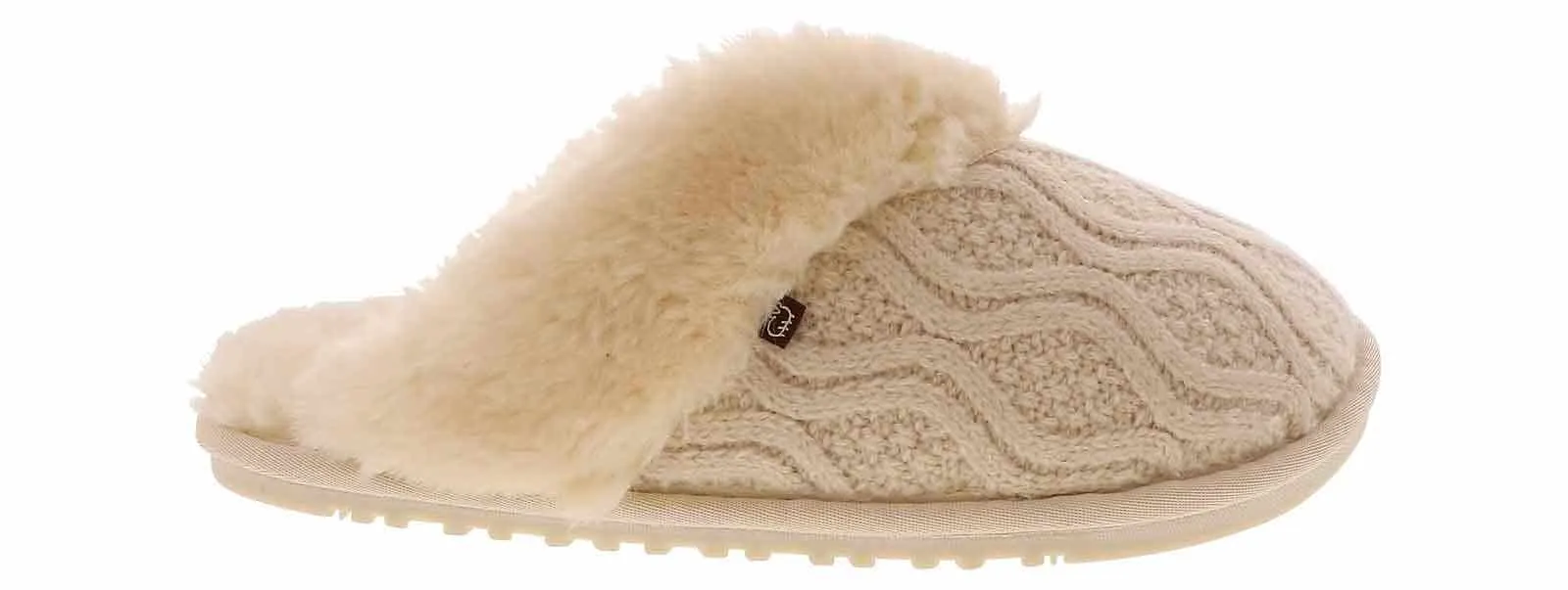 Lamo Caroline Knit Scruff Ivory Women’s Slipper