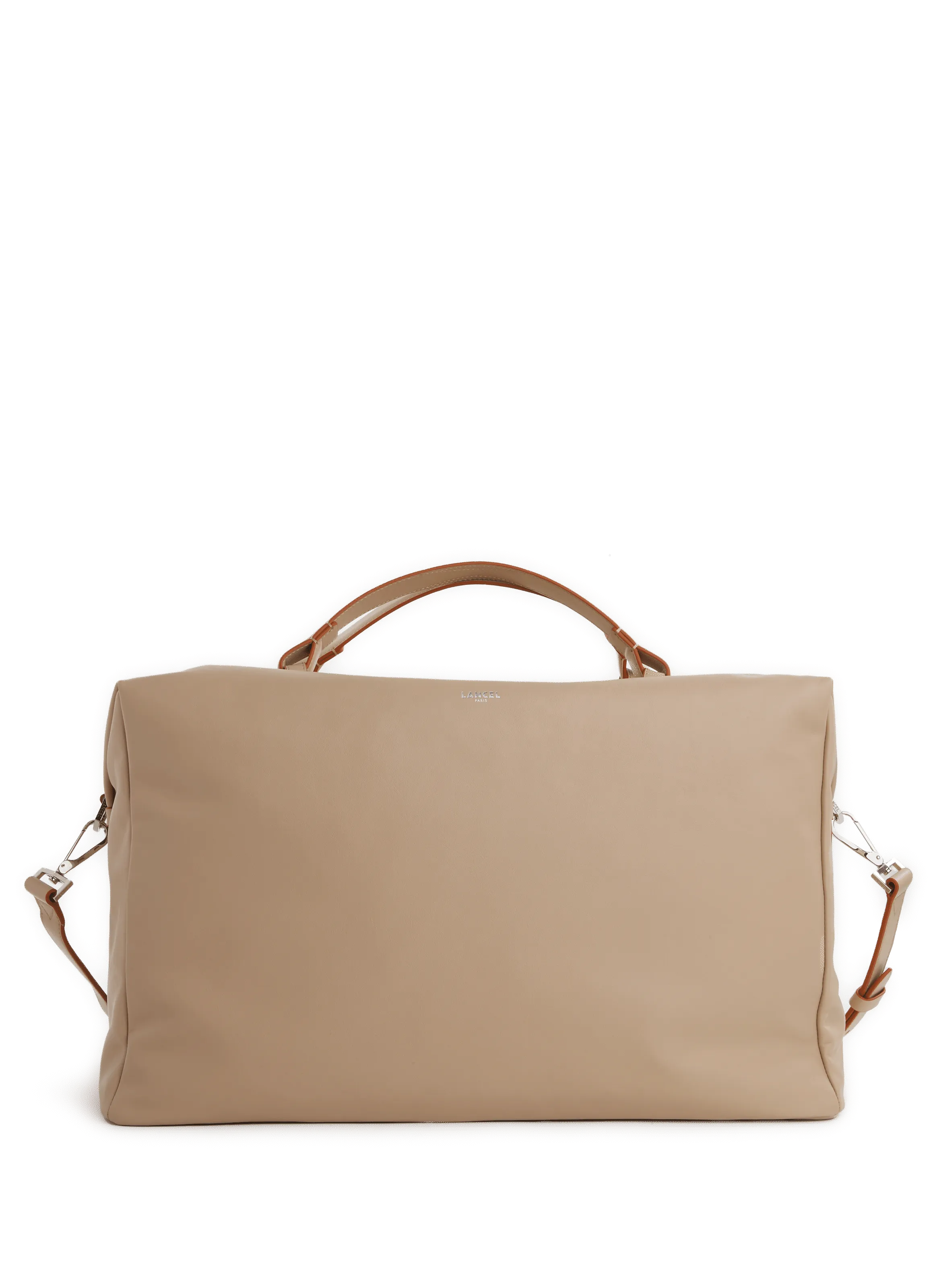 LANCEL  Leather travel bag - Brown