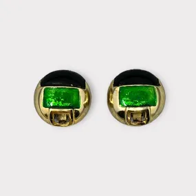 Lanvin Button Earrings