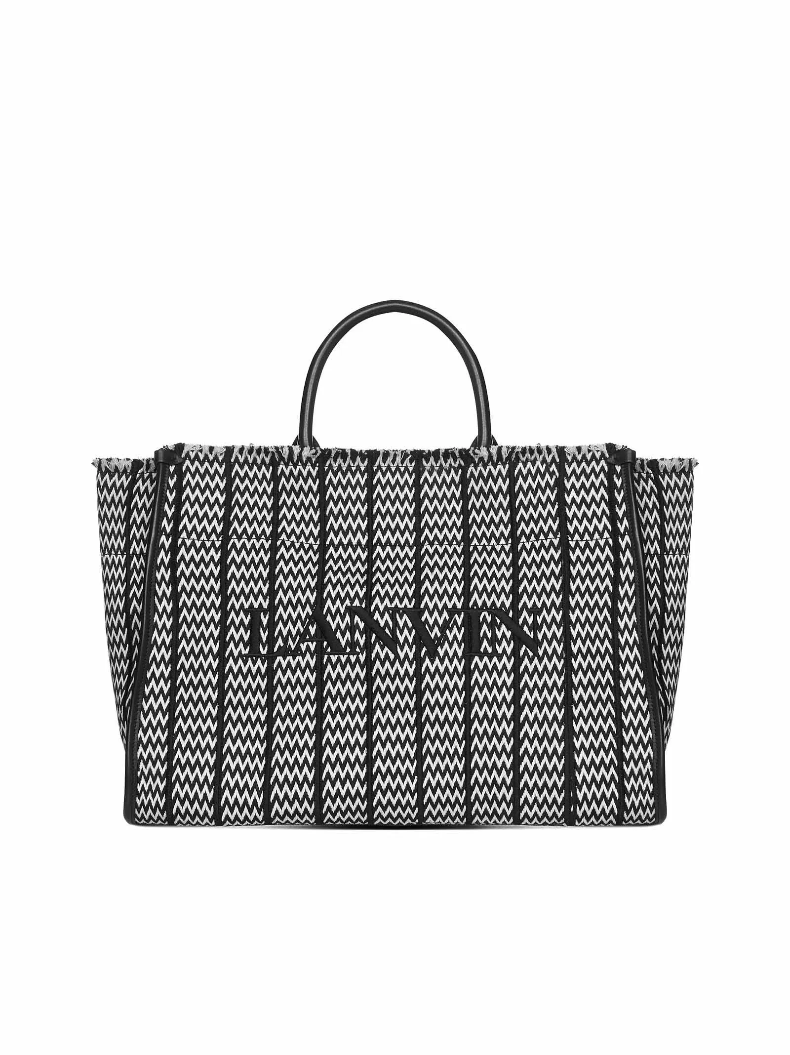 Lanvin Cabas Chevron Tote Bag
