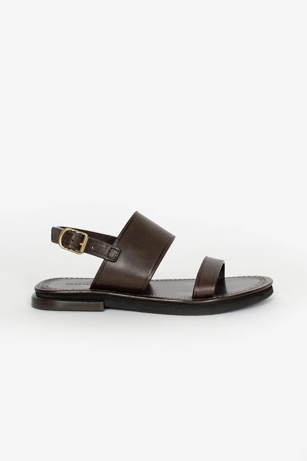 Leather Sandal Dark Brown