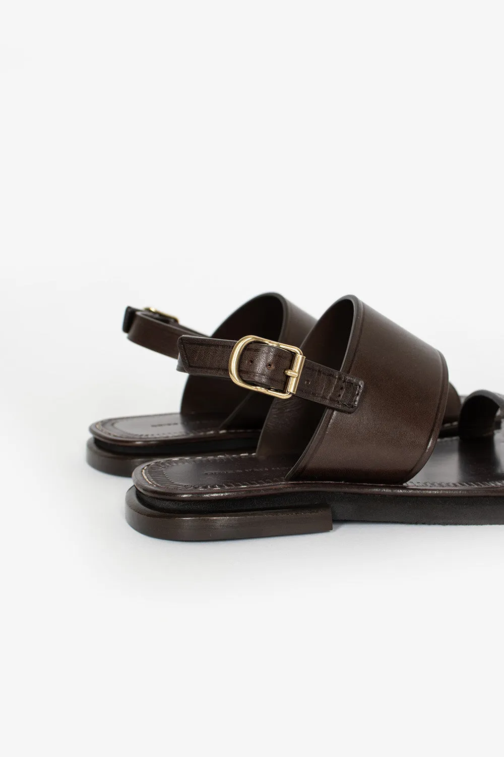 Leather Sandal Dark Brown