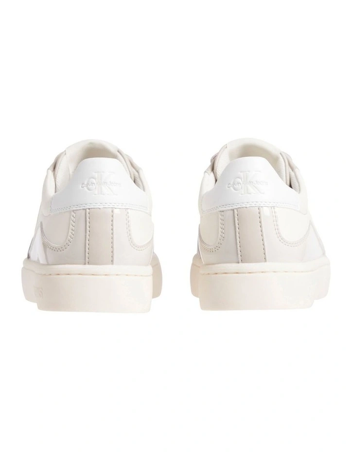 Leather Trainers in Cream