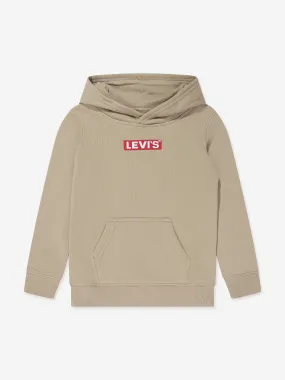 Levi's Wear Boys Box Tab Pullover Hoodie in Beige