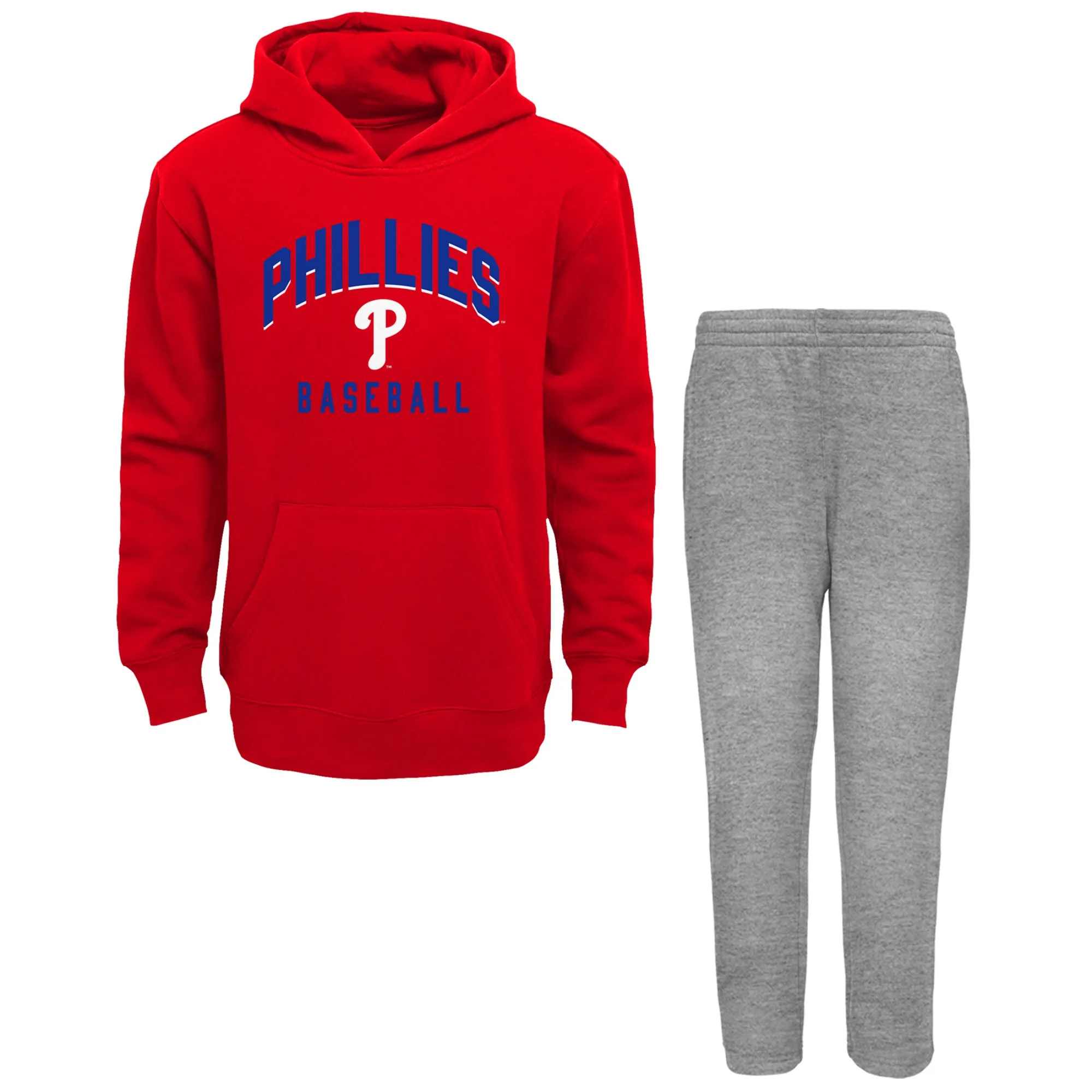 Lids Infant Red/Heather Gray Philadelphia Phillies Play by Pullover Hoodie & Pants Set