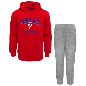 Lids Infant Red/Heather Gray Philadelphia Phillies Play by Pullover Hoodie & Pants Set