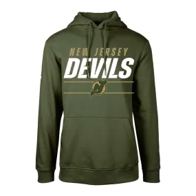 Lids Youth Levelwear Olive New Jersey Devils Podium Fleece Pullover Hoodie