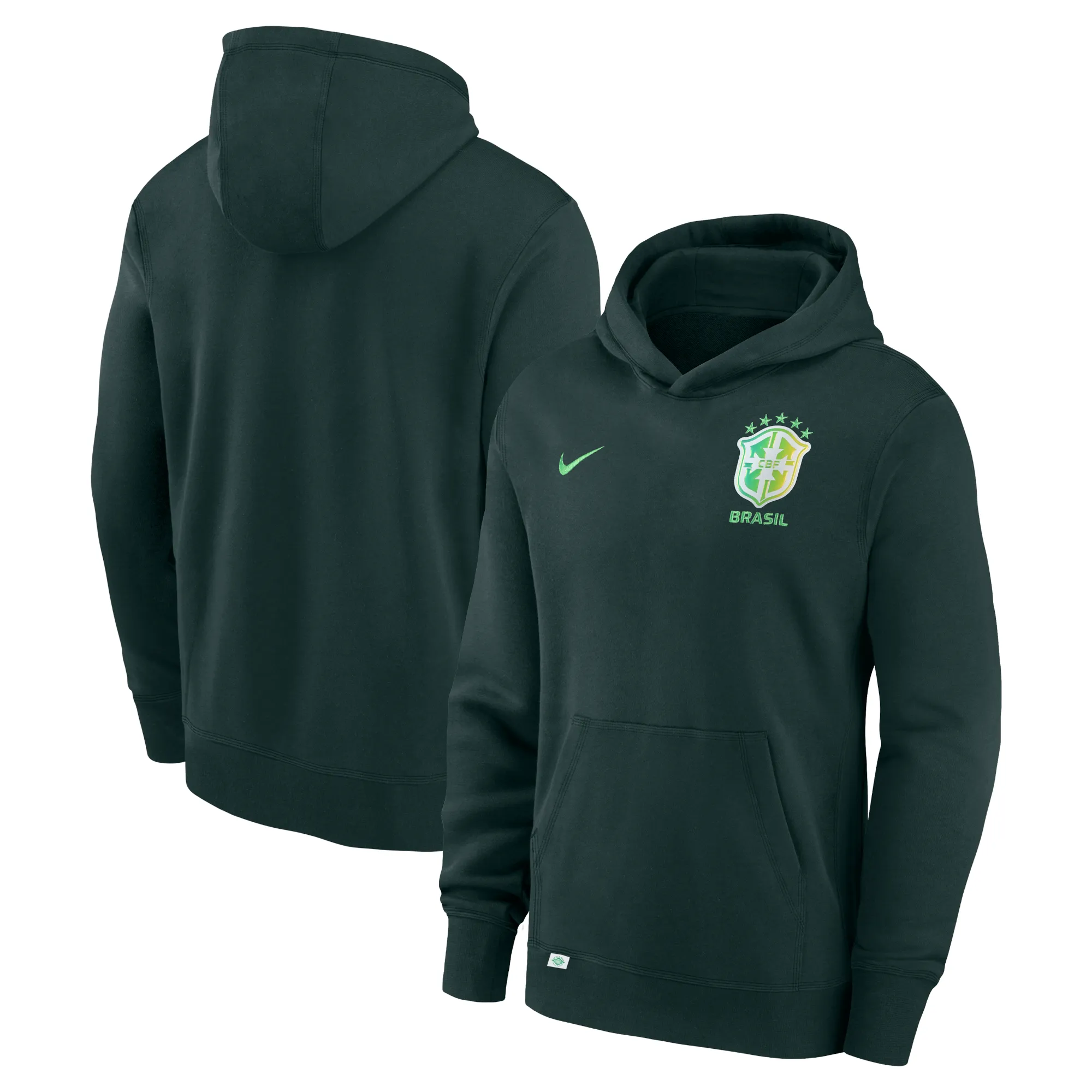 Lids Youth Nike Green Brazil National Team Club Fleece Pullover Hoodie