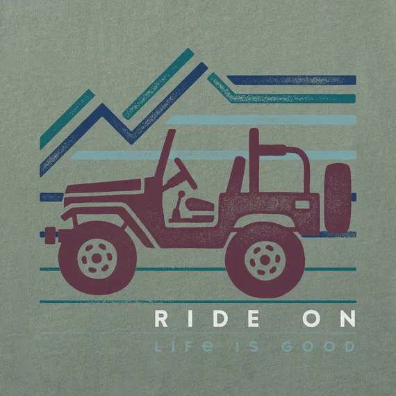 Life is Good Men's Simply True Fleece Hoodie - Ride On Mountains