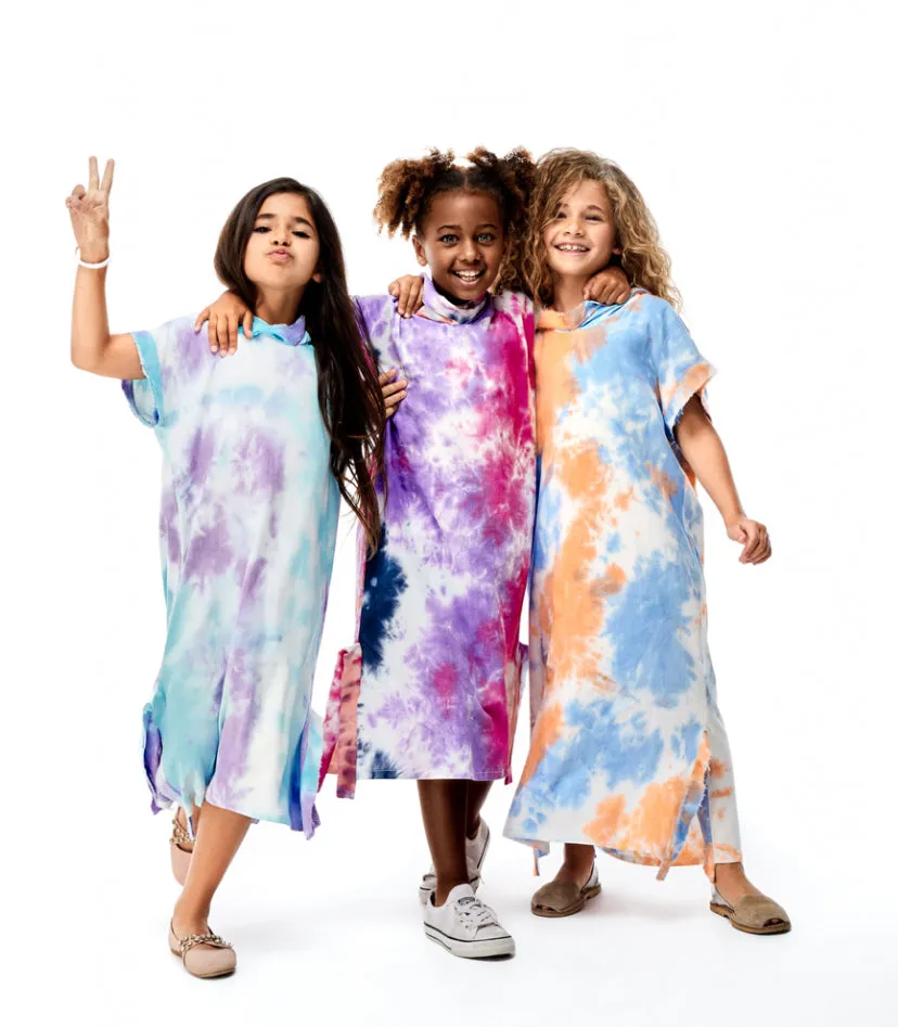 Little Bambah Tie Dye Hoodie Kaftan