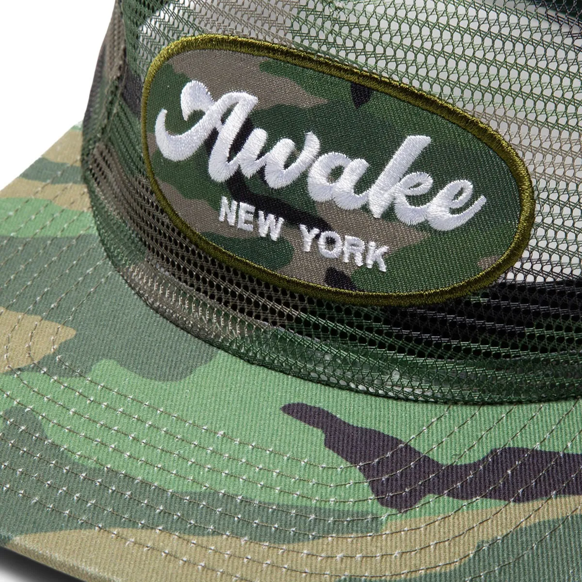 LOGO PATCH MESH TRUCKER HAT CAMO | Bodega