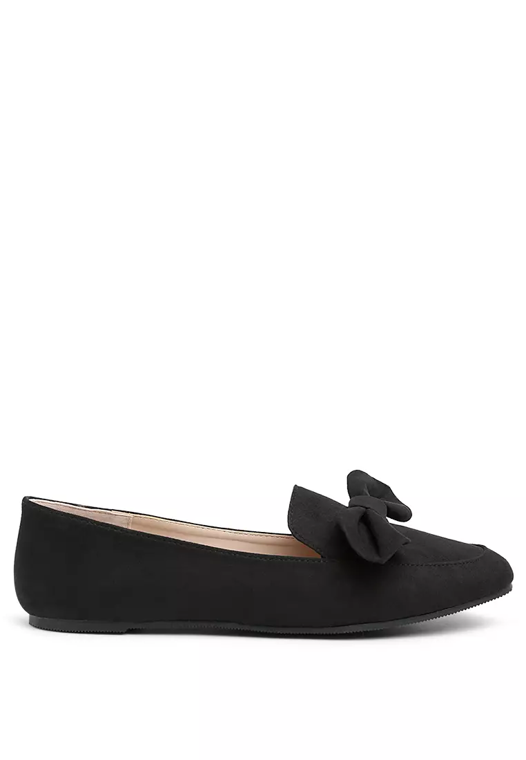 London Rag Black Bow Loafer