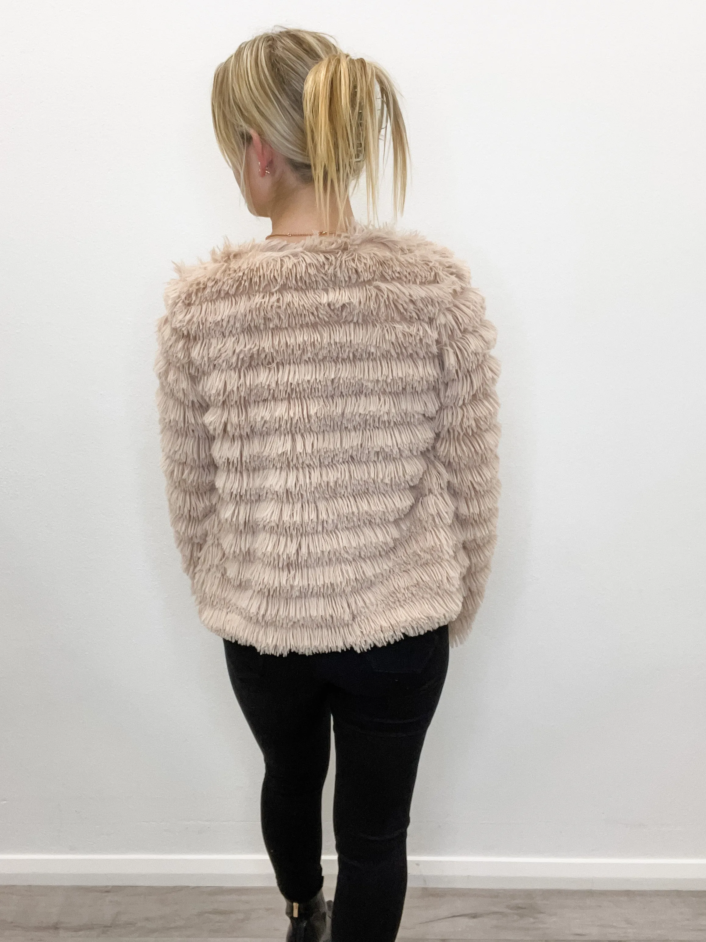 Lorena Fluffy Jacket Beige