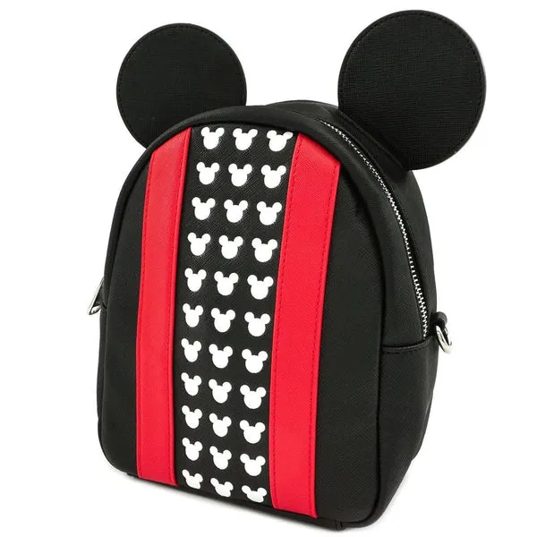 Loungefly x Disney Mickey Red & Black Convertible Mini Backpack