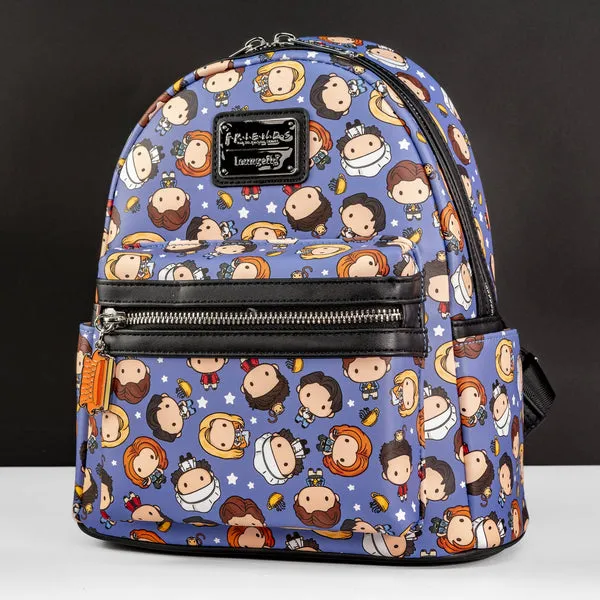 Loungefly x Friends Character Chibi AOP Mini Backpack