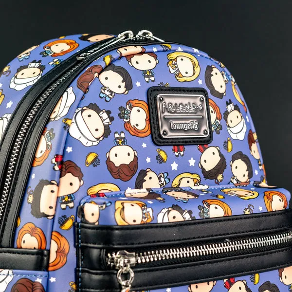 Loungefly x Friends Character Chibi AOP Mini Backpack