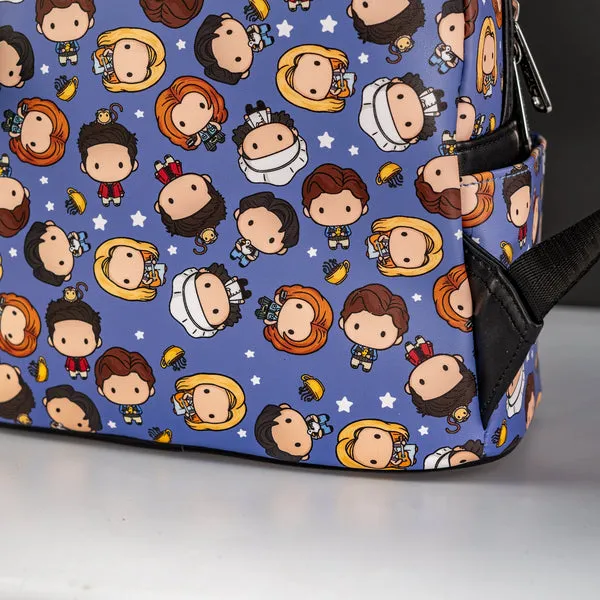 Loungefly x Friends Character Chibi AOP Mini Backpack