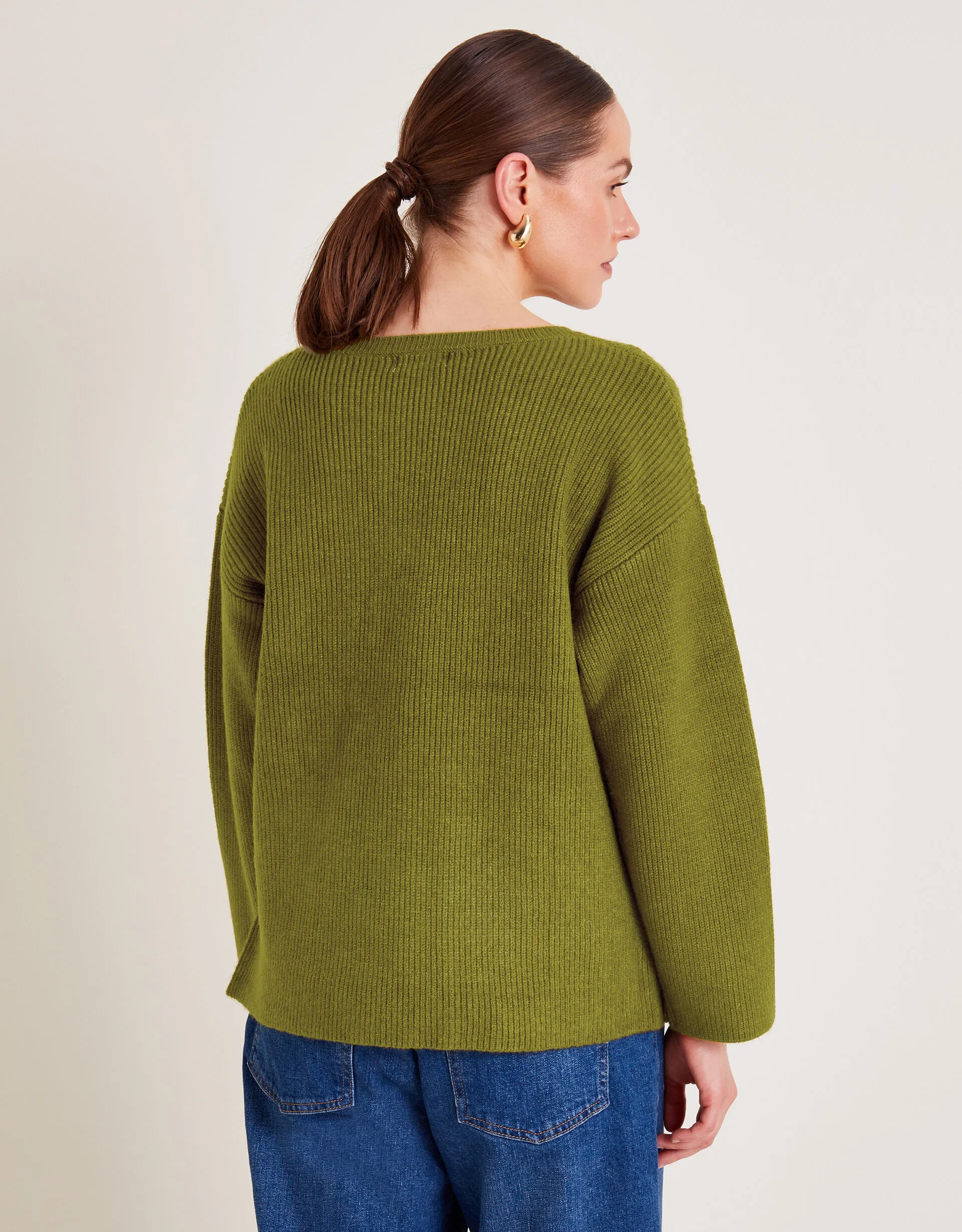Luci Longline Jumper Green