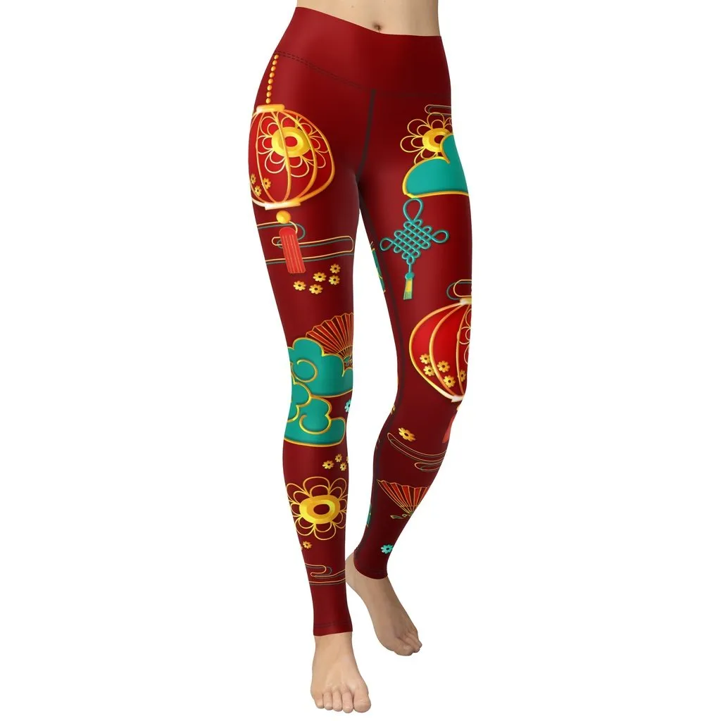 Lunar New Year Yoga Leggings