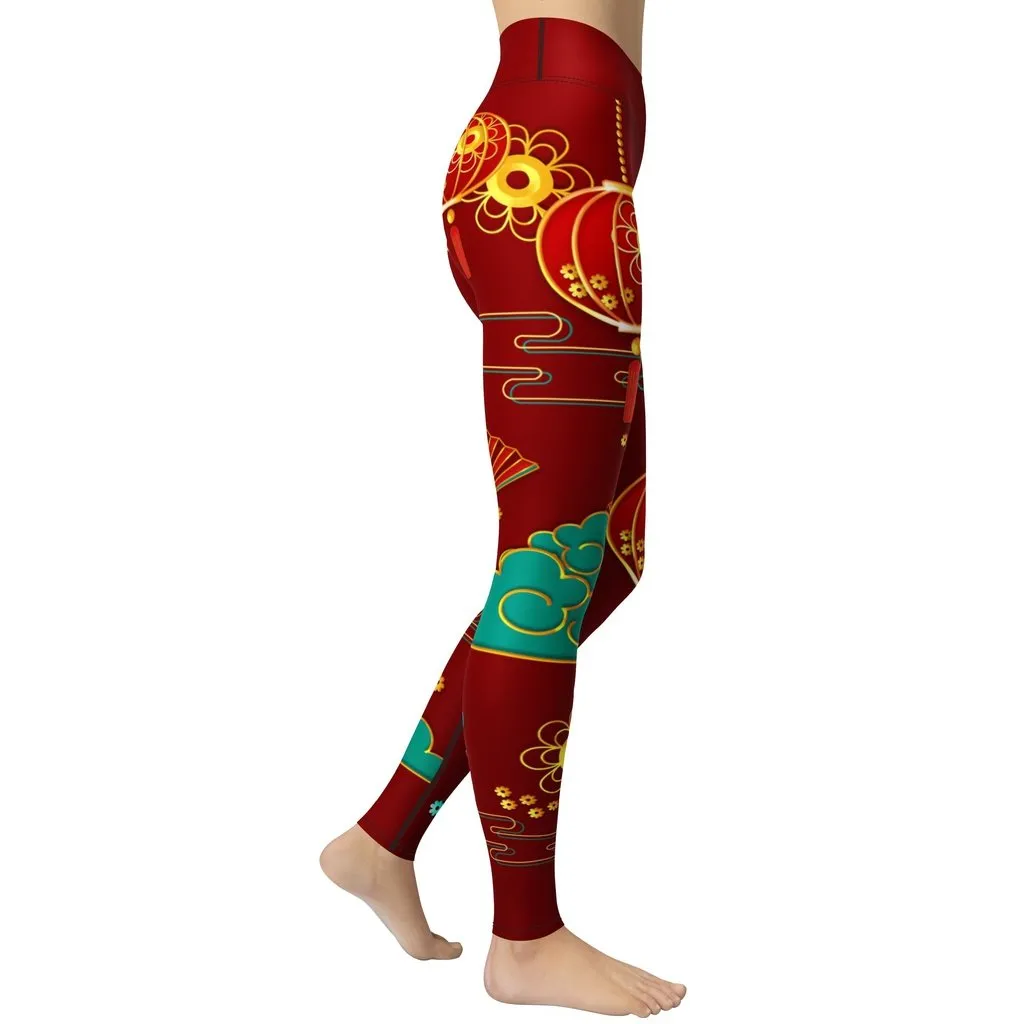 Lunar New Year Yoga Leggings