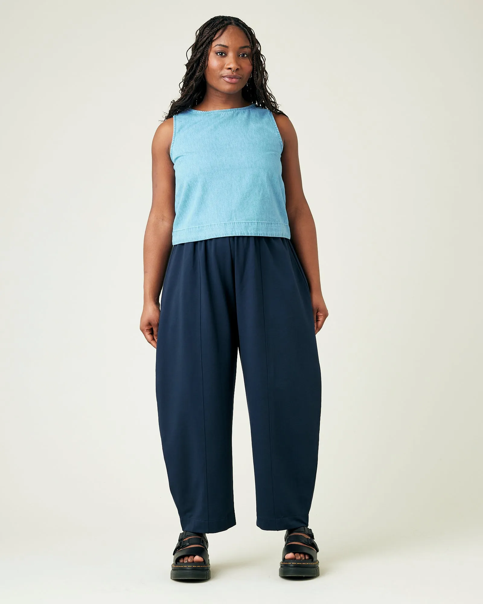 Mabel Navy Jersey Trousers