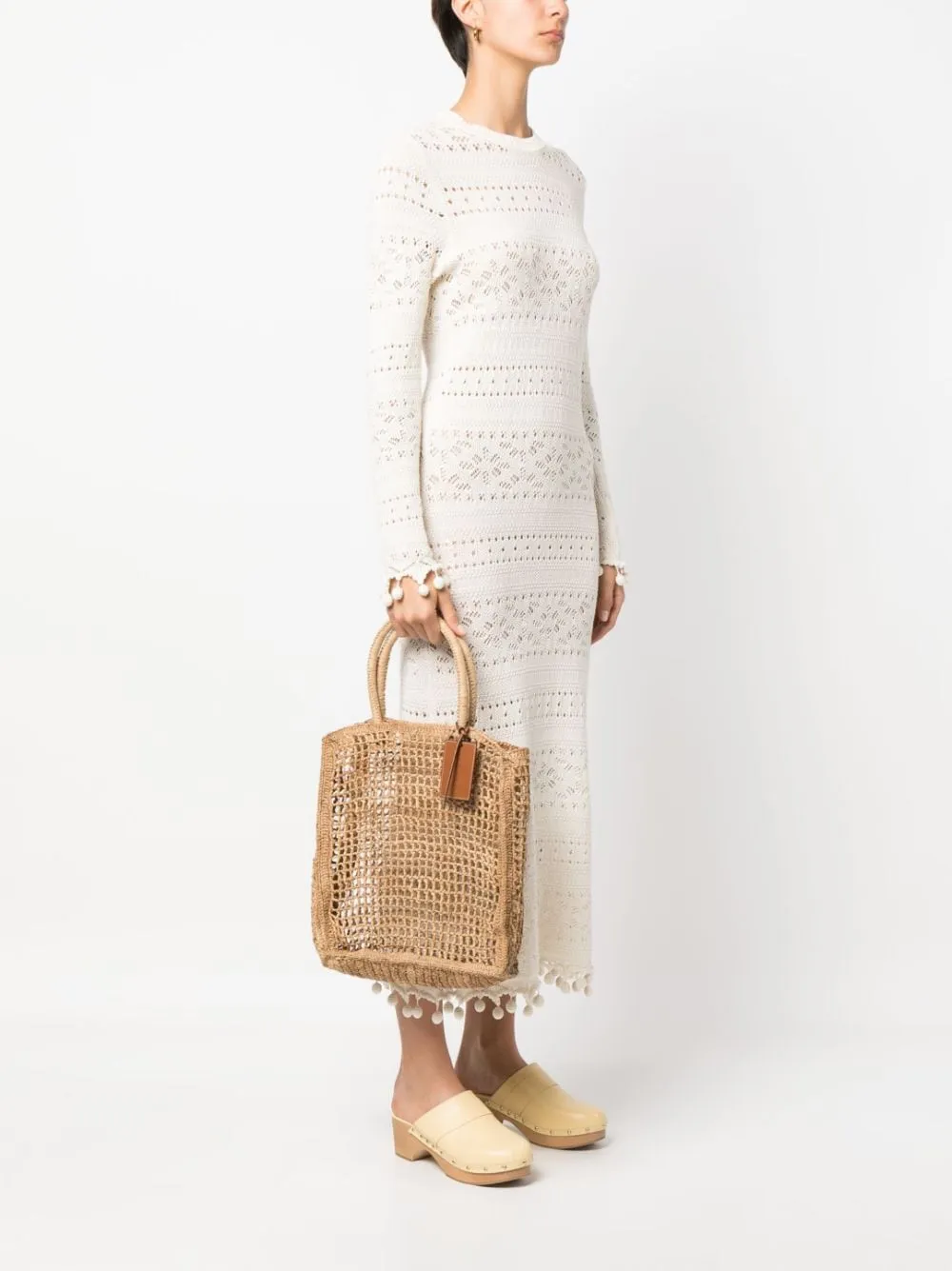 Manebi    Manebi Net Raffia Handbag