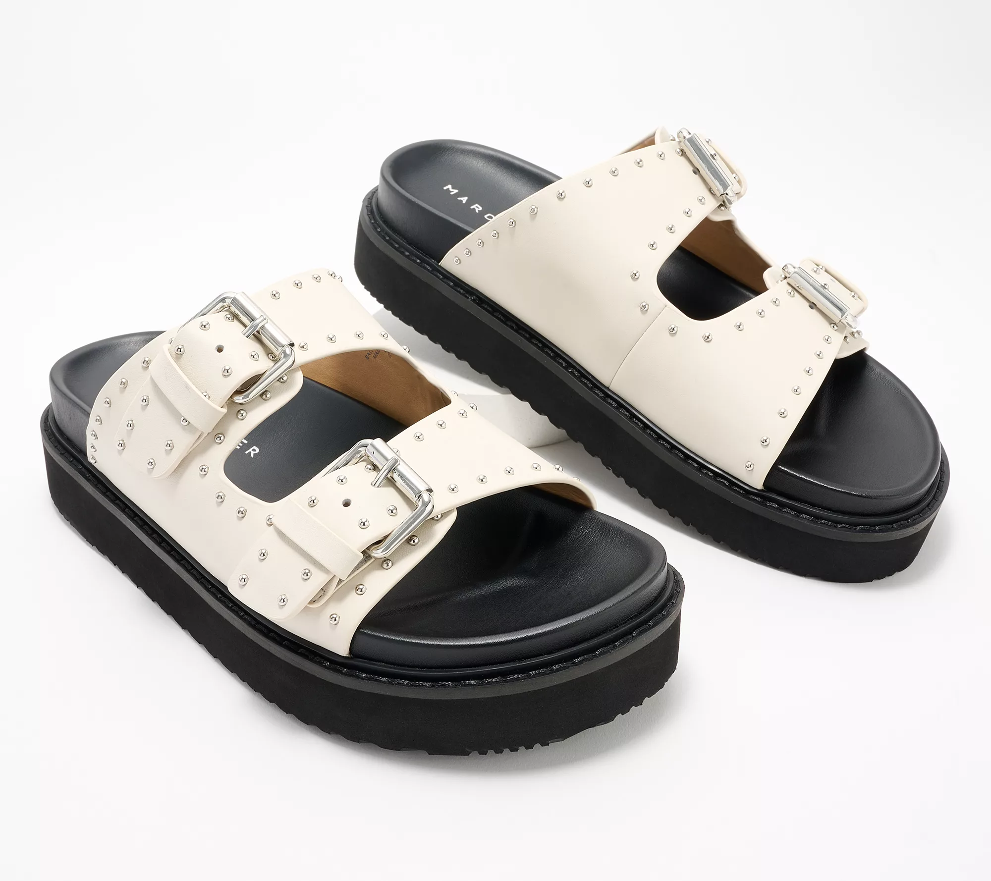 Marc Fisher LTD Leather or Suede Slide Sandals - Agusta