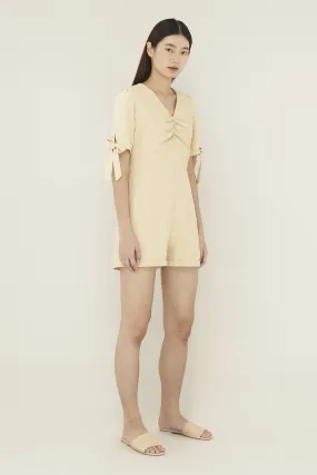 Mariya Ruched-front Romper