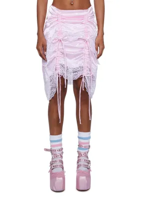 Mary Jane Satin Skirt-
