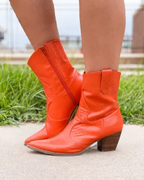 Matisse Bambi Western Boot - Fire Snake Orange