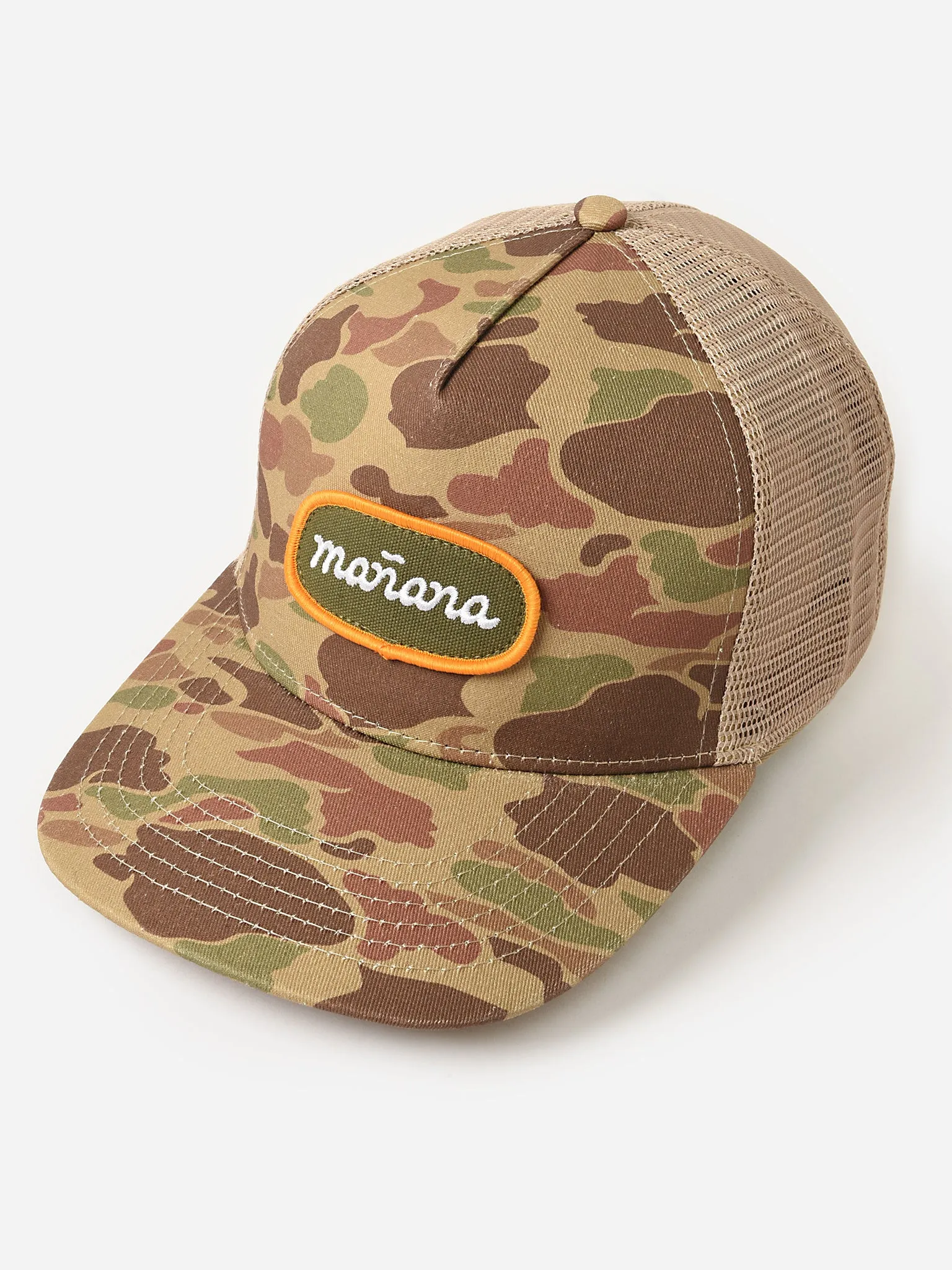     MAÑANA  Men's Camo Trucker Hat    