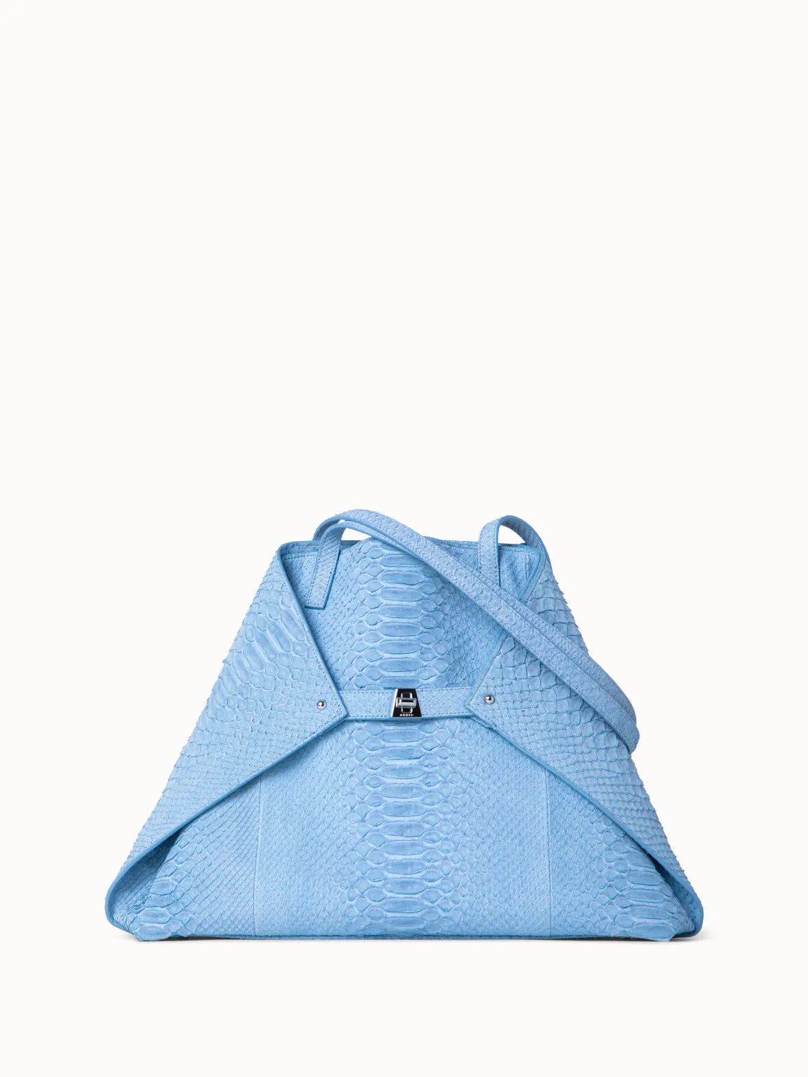 Medium Ai Shoulder Bag in Suede Python Leather