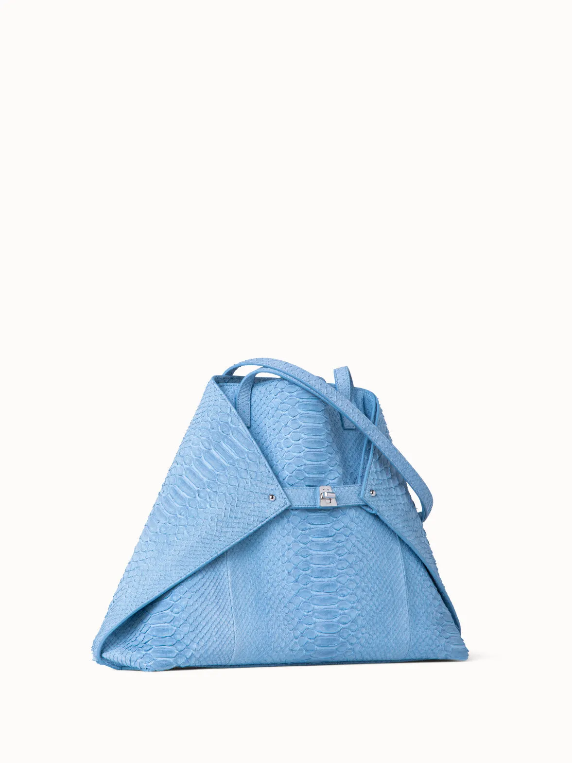 Medium Ai Shoulder Bag in Suede Python Leather