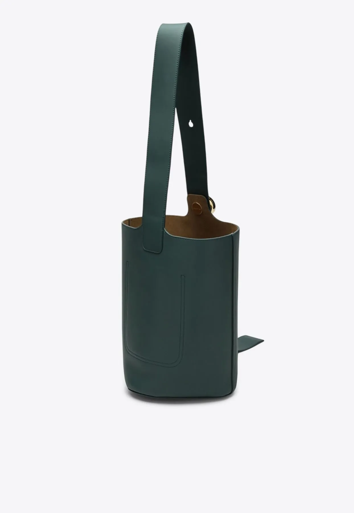 Medium Leather Pebble Bucket Bag