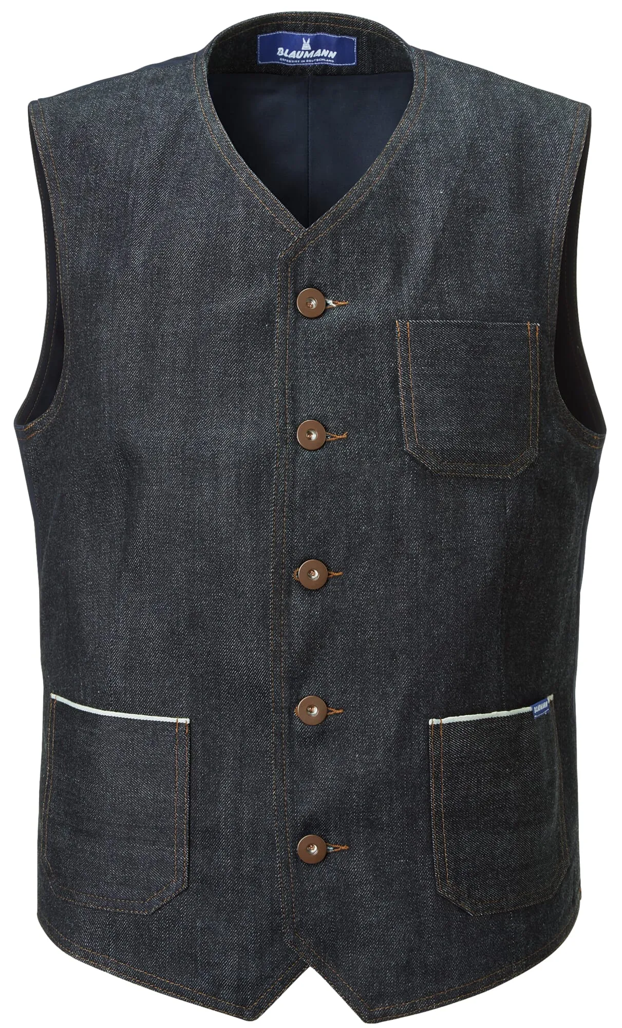Men denim vest, Blue | Manufactum