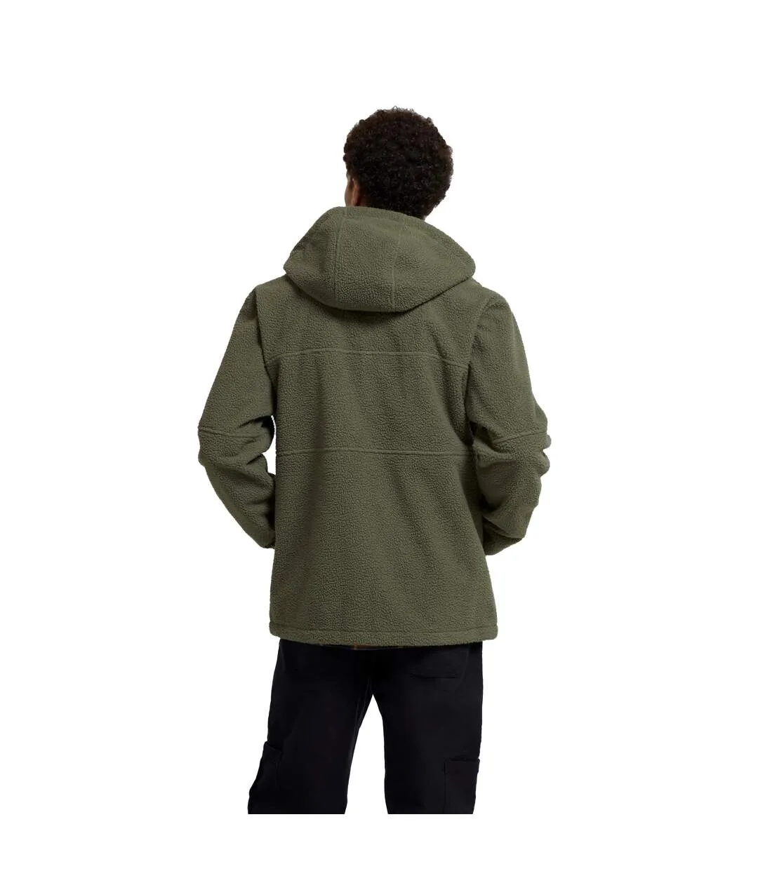 Mens aidan fleece recycled full zip hoodie khaki green Animal