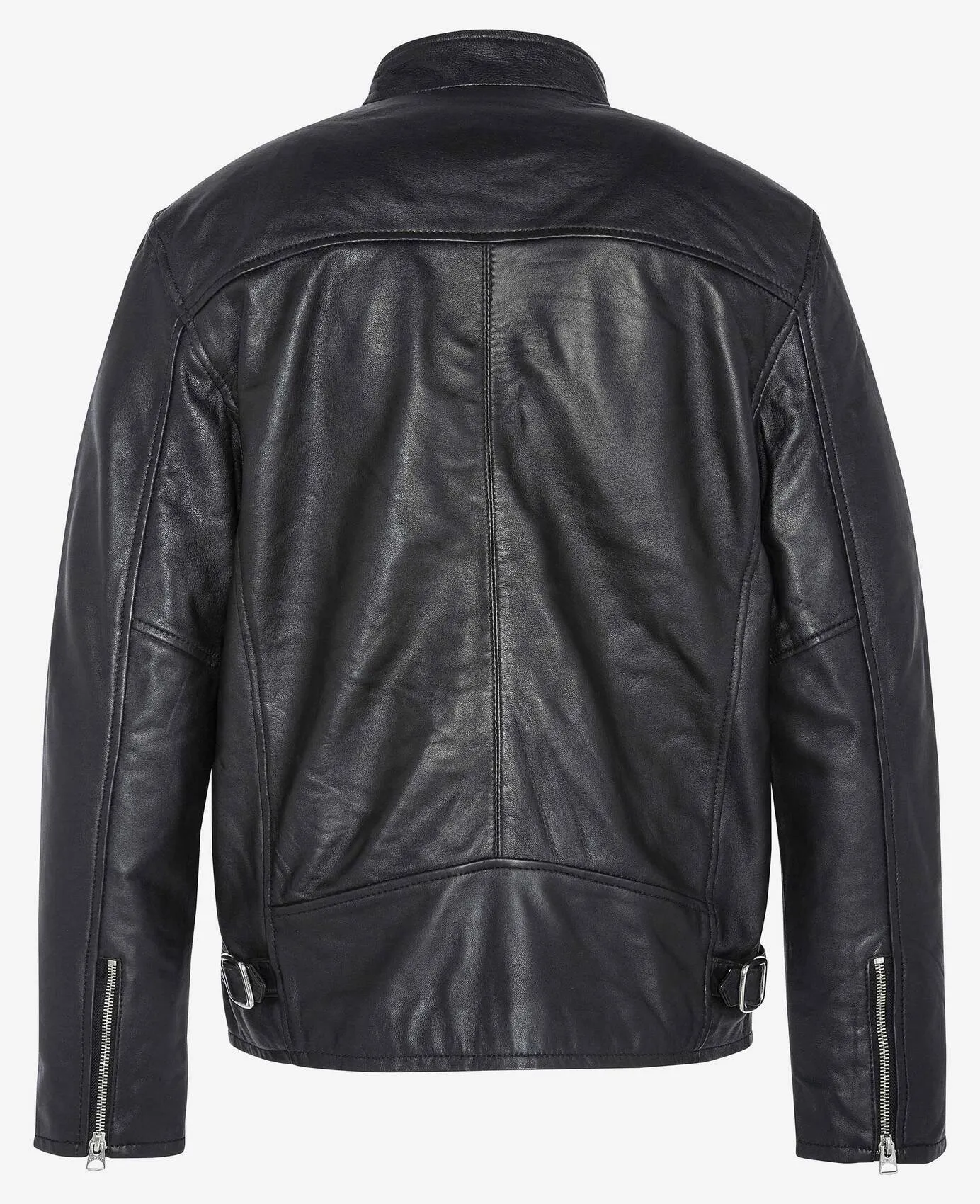 Men's black leather jacket in biker style lc 949 d